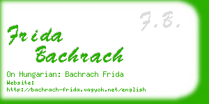frida bachrach business card